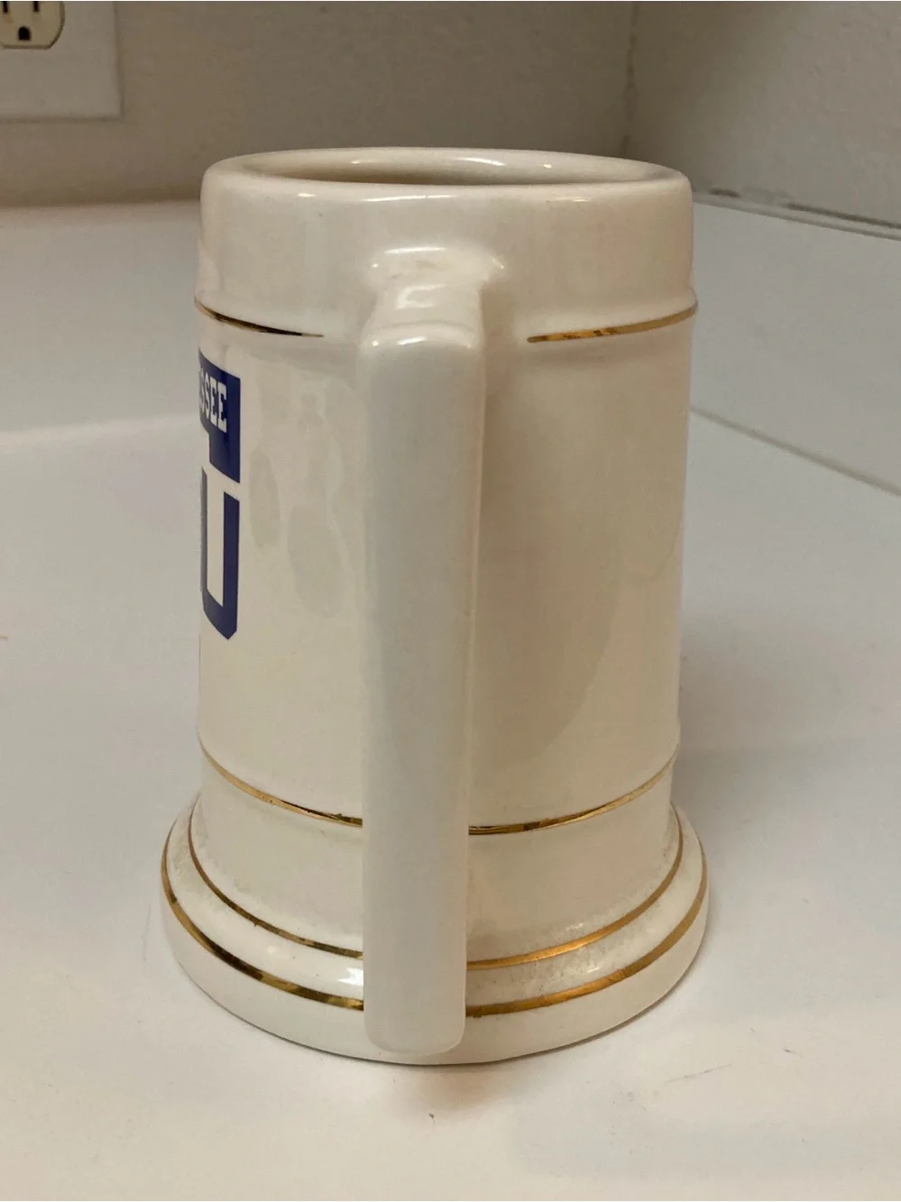 Vtg Middle Tennessee State University Ceramic Stein Mug 6” Tall